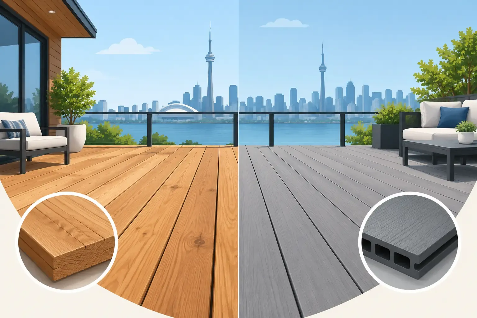 Wood versus composite decking comparison